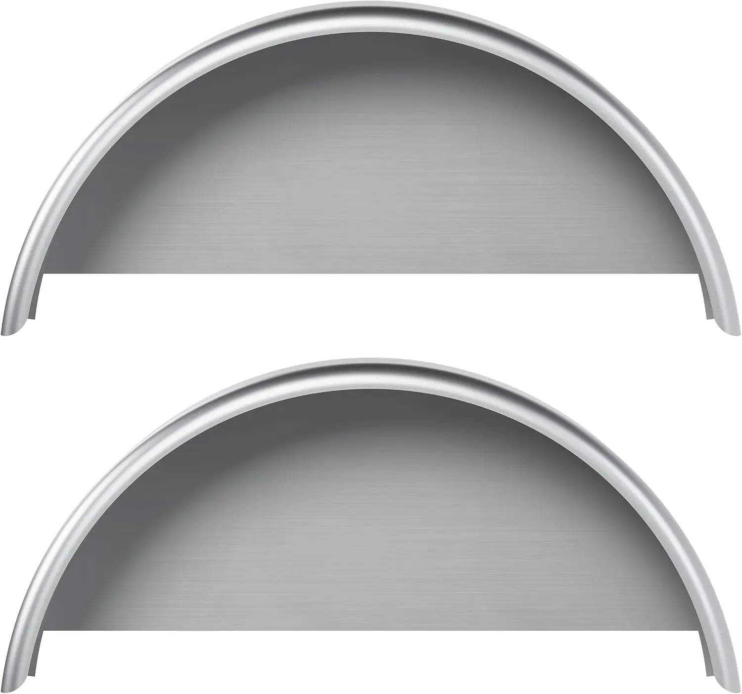 HECASA Single Axle Trailer Fenders with Fender Backs, Fits 14"-16" Wheels, 32" x 9" x 15" Steel Round Fenders for Car Hauler, Cargo, Utility & Landscape Trailers, 2 Pack