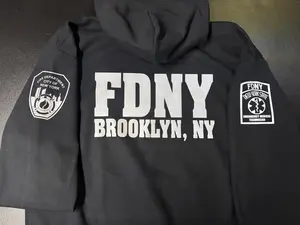FDNY Brooklyn,NY Reflective Pullover Hoodie - Unisex