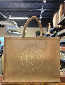 Route Florida Jute Tote Bag 20X8X16