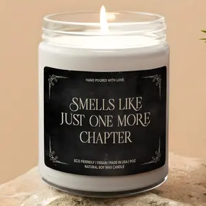MAKEAGIFT Smells Like Just One More Chapter Candle, Reading Fan Gift, Bookworm Humor Candles, Book Lover Gift, Sarcastic Gag Candles, Booktok Gifts