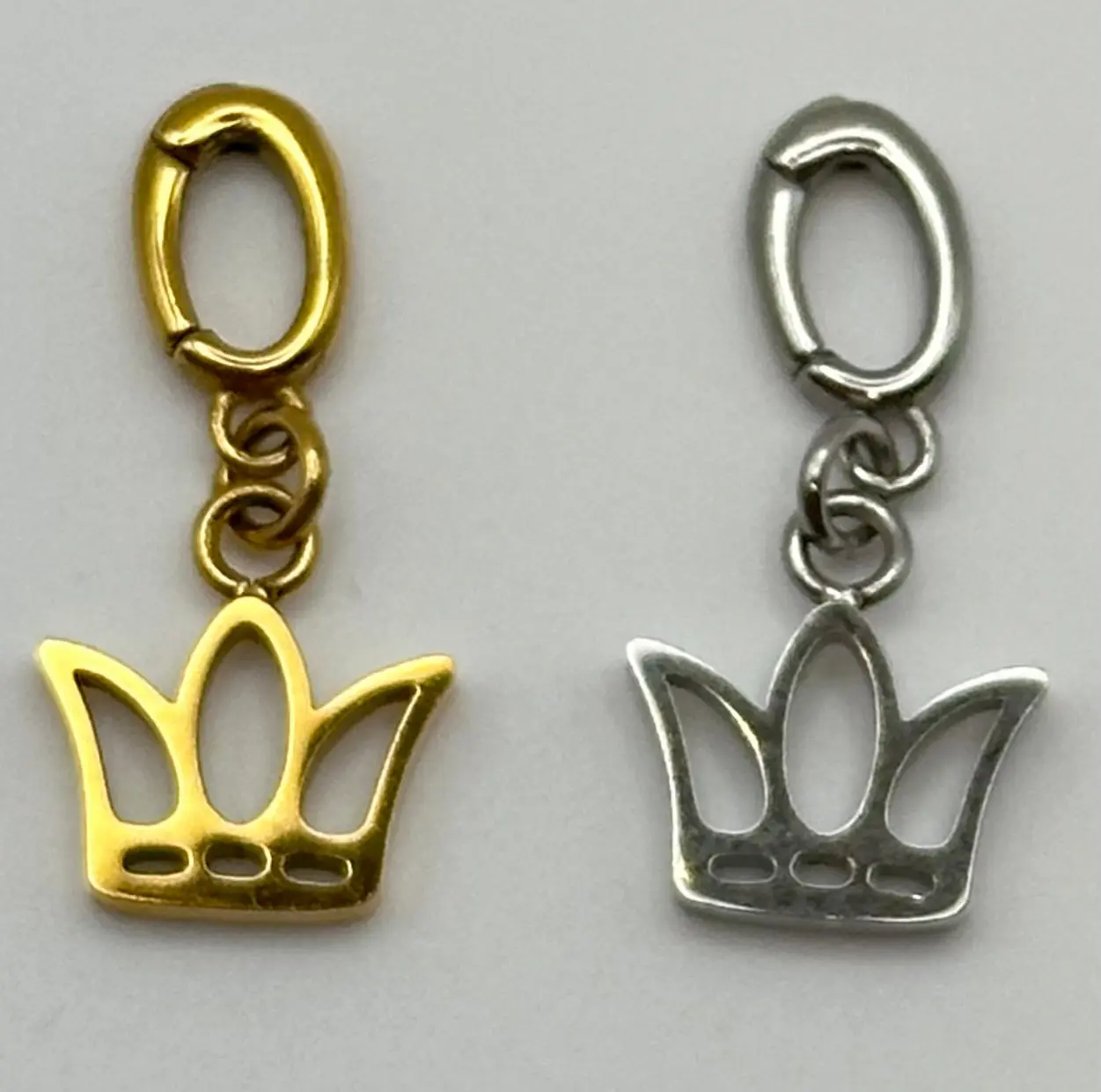 Crown Charm Inspirational Jewelry - Know Your Worth Interchangeable, Waterproof, Tarnish-Free Charms & Pendants, Gold & Silver Gift for Her, Chain Charm
