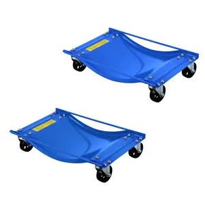 Garvee Car Dolly Set of 4 Heavy-Duty, 10,000LBS Capacity Vehicle Dolly with Curved Design and Wheels, Auto Wheel Dolly, Tire Moving Dollies for Car SUV Truck Trailer Repair, Garage Maintenance