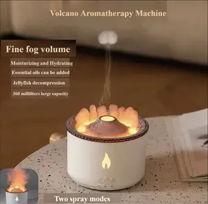 Volcano Mist Aroma Diffuser, 360ml, Dual Spray Modes, 2H/8H Timer, Night Light