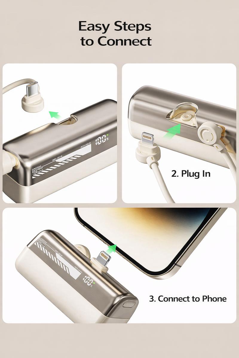 Lzaitai Portable Charger Nano Power Bank with Built-in USB C Connector lightning Connector 5000/10000mAh Portable Charger 22.5W, for iPhone 17/16/15 Series, Samsung S22/23/24 Series, iPad Pro/Air, AirPods, and More Lzaitai Portable Charger Nano Power Bank with Built-in USB C Connector lightning Connector 5000/10000mAh Portable Charger 22.5W, for iPhone 17/16/15 Series, Samsung S22/23/24 Series, iPad Pro/Air, AirPods, and More
