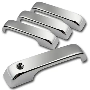 4PCS Chrome Door Handle Covers Caps Trim Compatible with 2015 - 2020 FORD F-150 TRUCK (Without Passenger Keyhole)