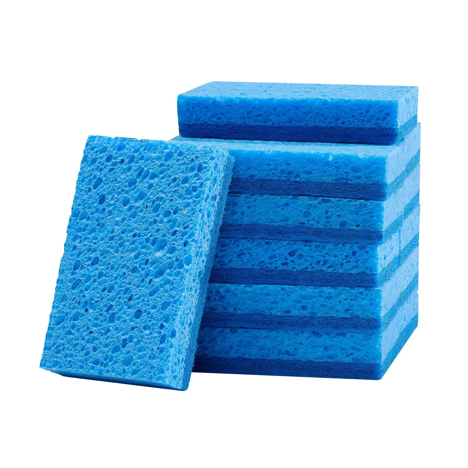 VEVOR Sponges,  12 Pcs Durable Natural Kitchen Sponges with Cellulose & Scrub Pad, Easy-to-Rinse Cleaning Sponges with Honeycomb Structure & Quick Water Absorption, Fit for Home Cleaning