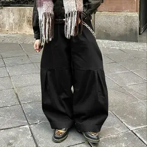 INCERUN Men's Streetwear Wide Leg Balloon Pants Baggy Pleated Casual Trousers