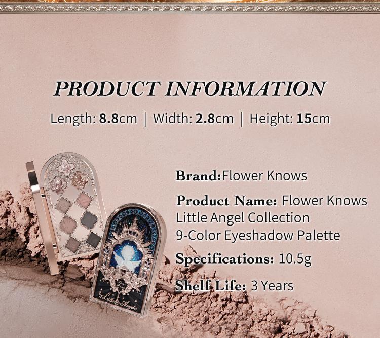 Flower Knows Little Angel Collection 9-Color Eyeshadow Palette, longlasting, matte, shimmer, silky, dealsforyoudays