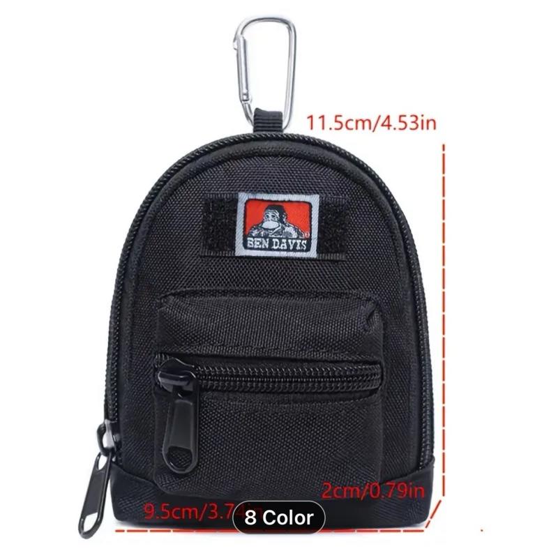 Ben Davis Mini Backpack for Men and Women, 8 Color Options, Handheld Clip, Key & Wallet Features, Ideal for Everyday Use