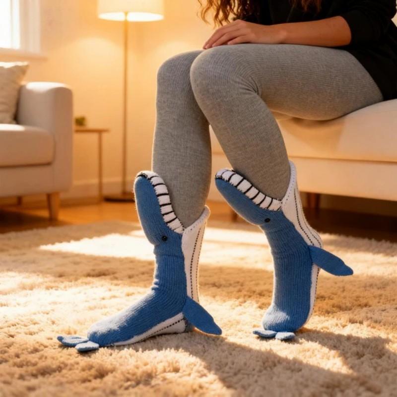 Fun Knit Animal Socks - Winter Warm Floor Socks Creative Gift for Friends Unisex Socks Christmas Holiday Gift Womenswear Bridal Ultra Soft Cotton Blend