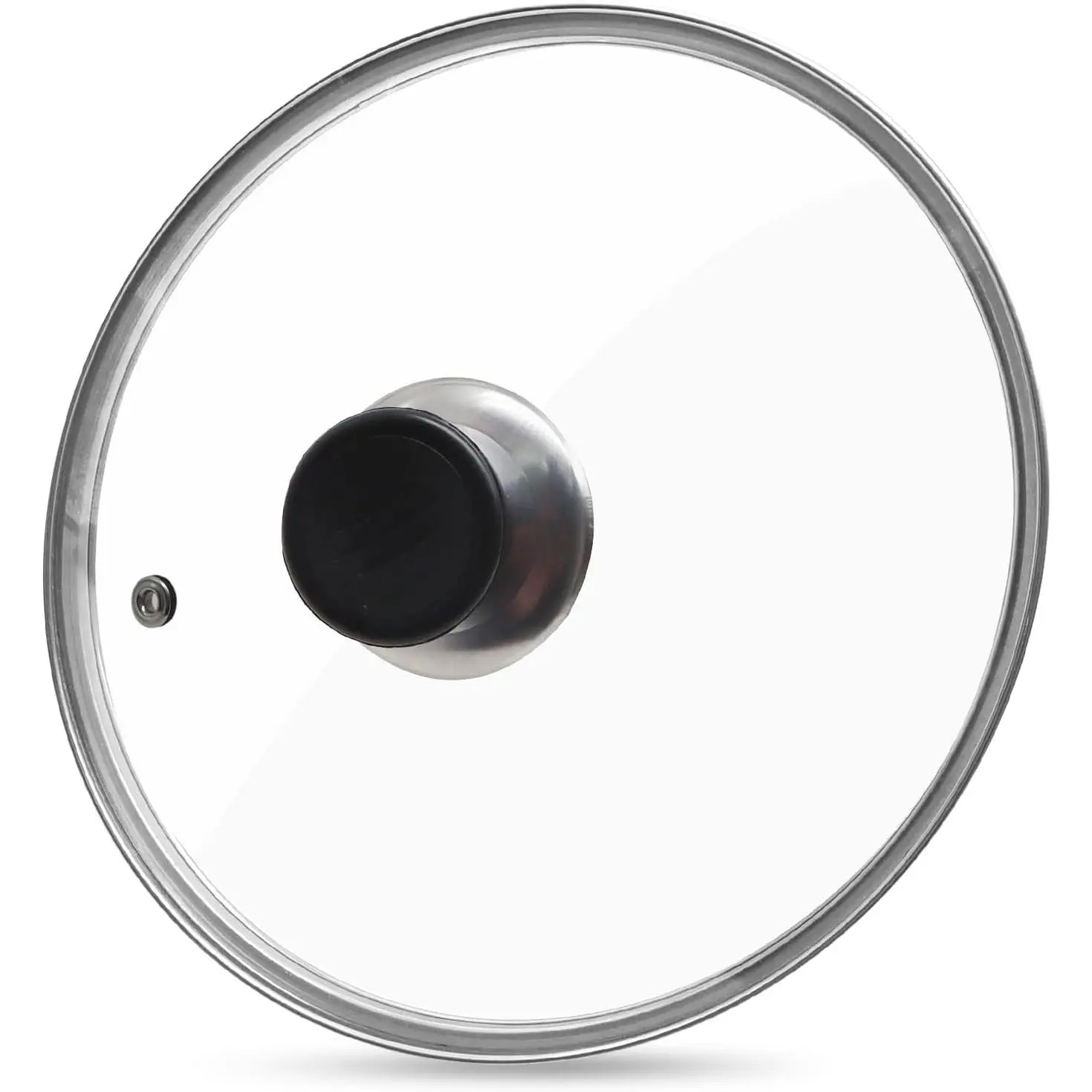 Glass Lid for Frying Pan Tempered Glass Pot Lid with Stainless Steel Rim for 8 Inch Frying Pan Wok Pot Skillet (8 Inch)
