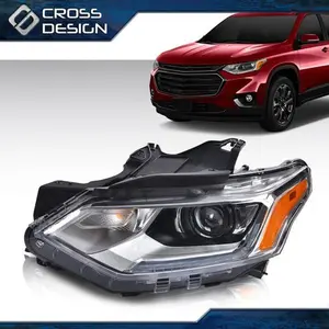 CROSSDESIGN Clear HID Headlight Lamp LED DRL Left Driver Side Fit For 18-21 Chevy Traverse