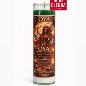 7 Color Oya Spiritual Candle – Road Opener, Energy Cleansing & Transformation Ritual Candle by Ache Elegua
