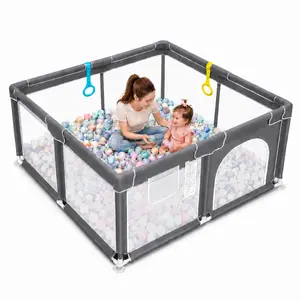 Baby Playpen for Indoor&Outdoor Play and Kids Activity Center with Gate, Portable Fence Area for Babies and Toddlers playpen