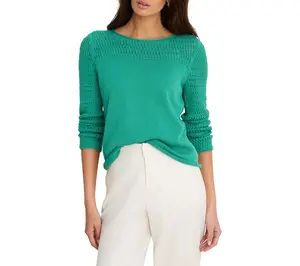 NIC+ZOE Placed Pointelle Sweater
