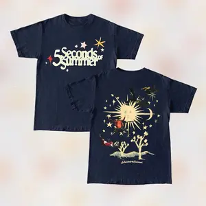5SOS Starry Night Double Side Shirt, 5 Seconds Of Summer Merch