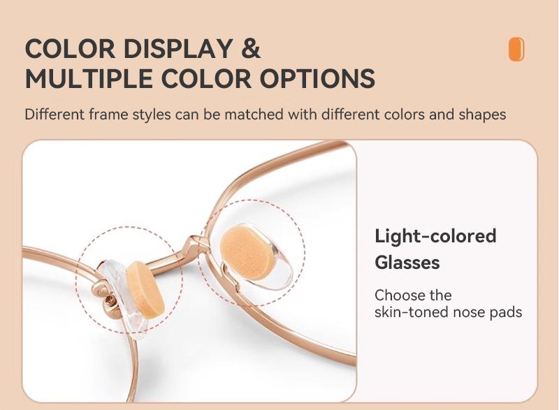 ZENOTTIC Anti-Slip Glasses Nose Pads Soft EVA Materia Hypoallergenic Breathable Prevents Makeup Smudges Pressure Relief for Comfort