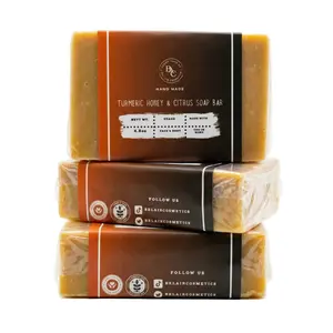 Turmeric Honey & Citrus Bar Soap Antibacterial Brightening Daily Gentle Nourishing Cleansing Body Care