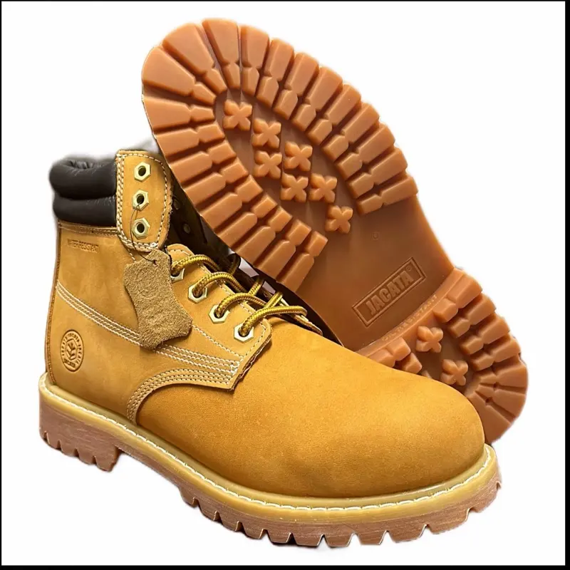 JACATA 8601 Men's Safety Boot, Construction Work Shoes with Nonslip Rubber Sole, Water-Resistant Round Toe, Lace Closure, Protective Weatherproof All-Season Footwear