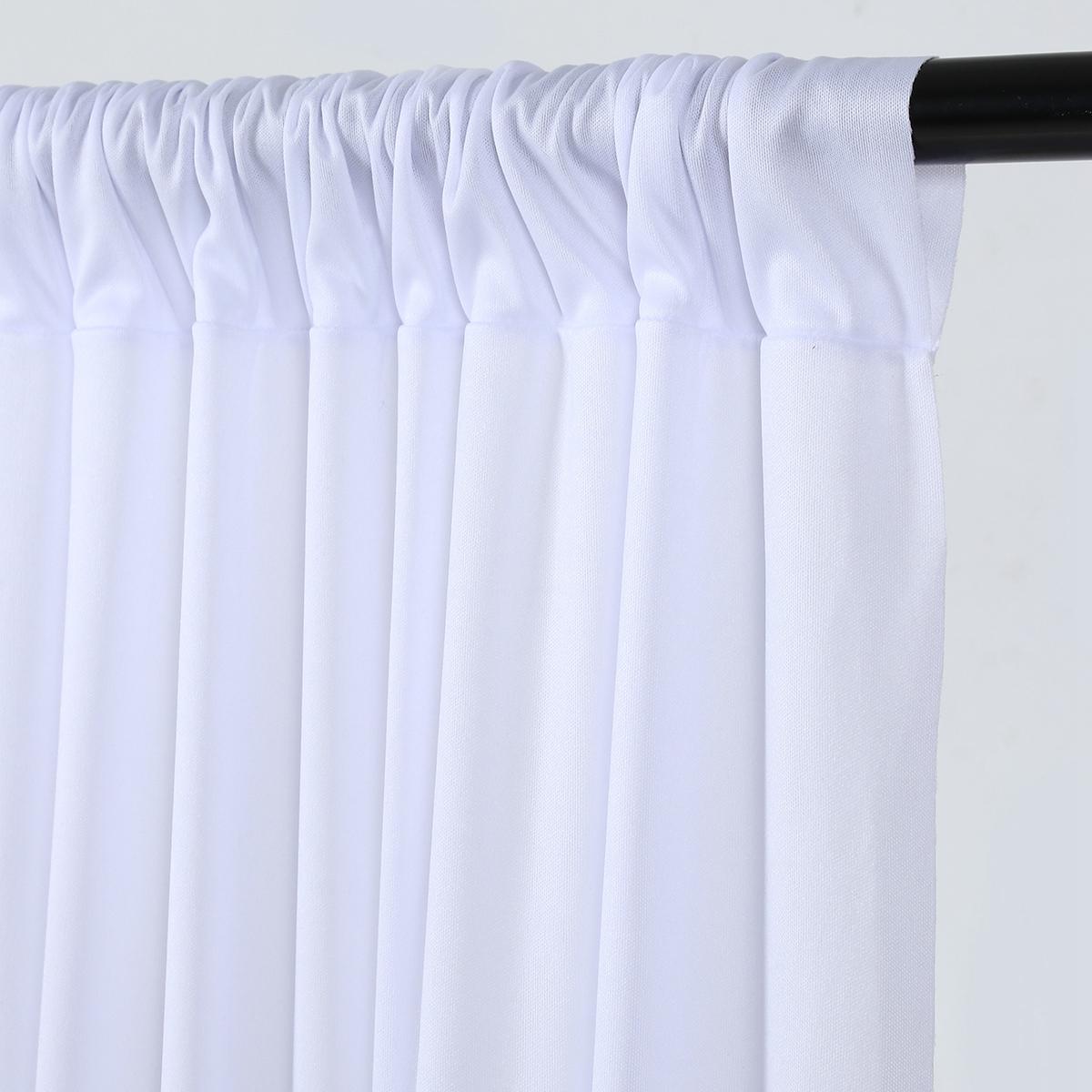 3 Set 10FTx7FT White Wrinkle-Free Wedding Backdrop Curtain -Silky Washable White Polyester Drapes for Baby Showers Birthday Parties Photography Wedding Receptions-6 Panels 5FTx7FT
