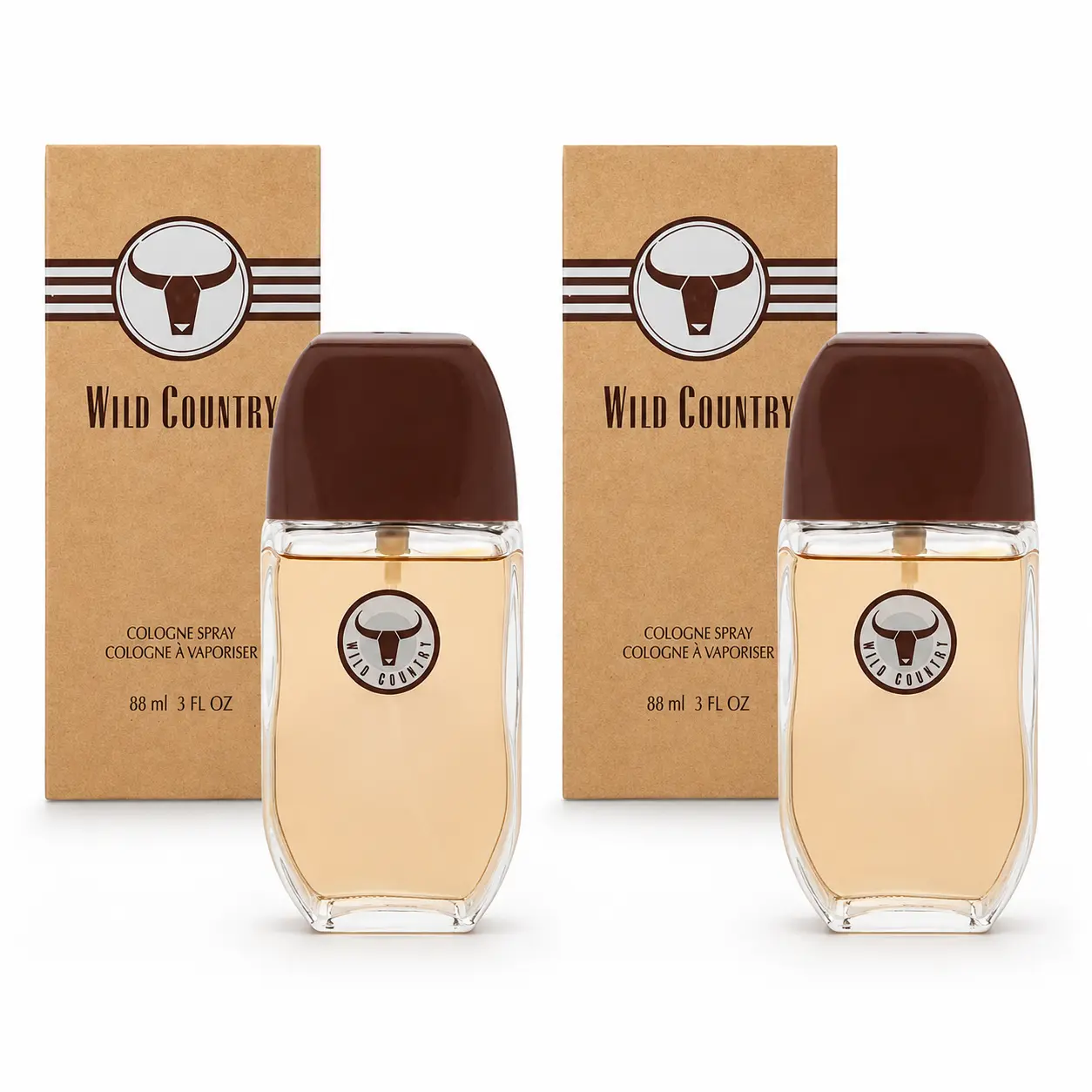 Wild Country Cologne Spray for Men 3 fl oz Pack of 2 | Classic Woodsy Aromatic Gift Set