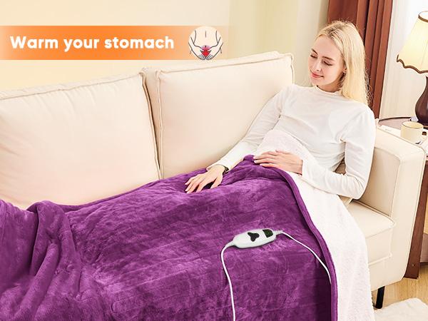 Greenoak Heated Blanket Electric Throw 50"X60", Heating Blanket with 10 Heat Levels 8 Hours Auto-Off,Fleece Soft Christmas Blanket,Gifts for Grandma Seniors Mom Greenoak Heated Blanket Electric Throw 50"X60", Heating Blanket with 10 Heat Levels 8 Hours Auto-Off,Fleece Soft Christmas Blanket,Gifts for Grandma Seniors Mom