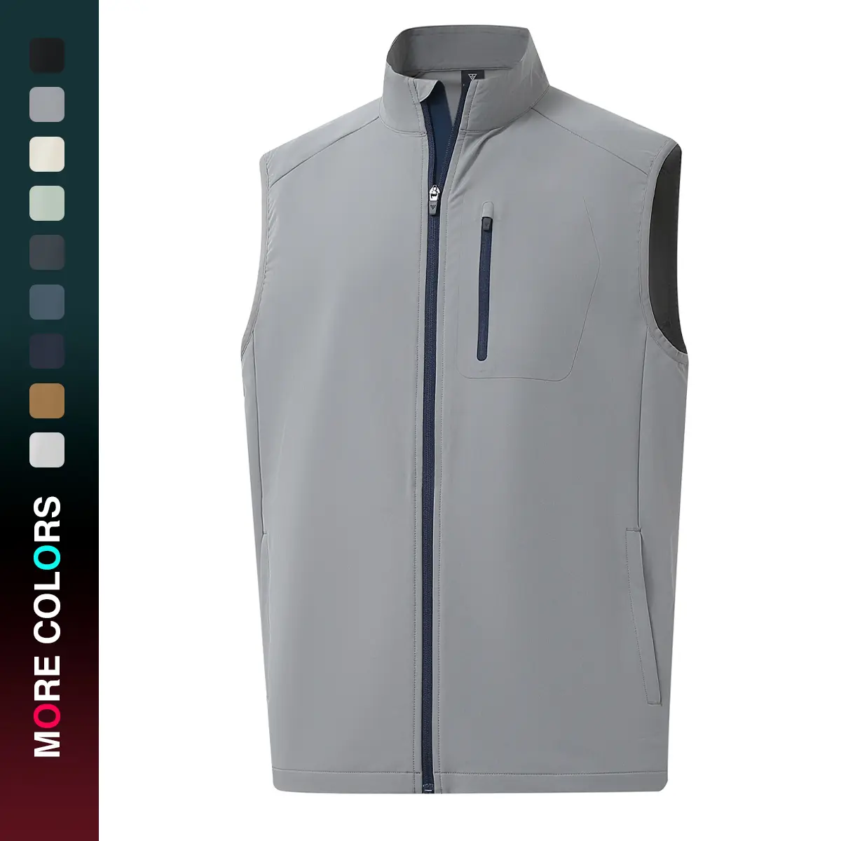 MAELREG Mens Vests Outerwear Windproof Lightweight Softshell Vests Zip Pockets Sports Sleeveless Jacket Golf Vests for Men
