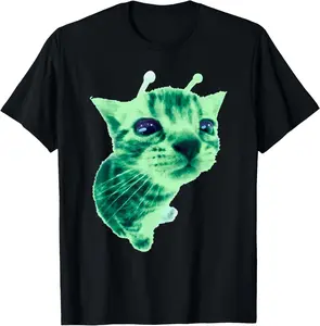100% CottonGnarp Cat Silly Alien Cat Meme Brainrot Meme Funny Silly Cat T-Shirt