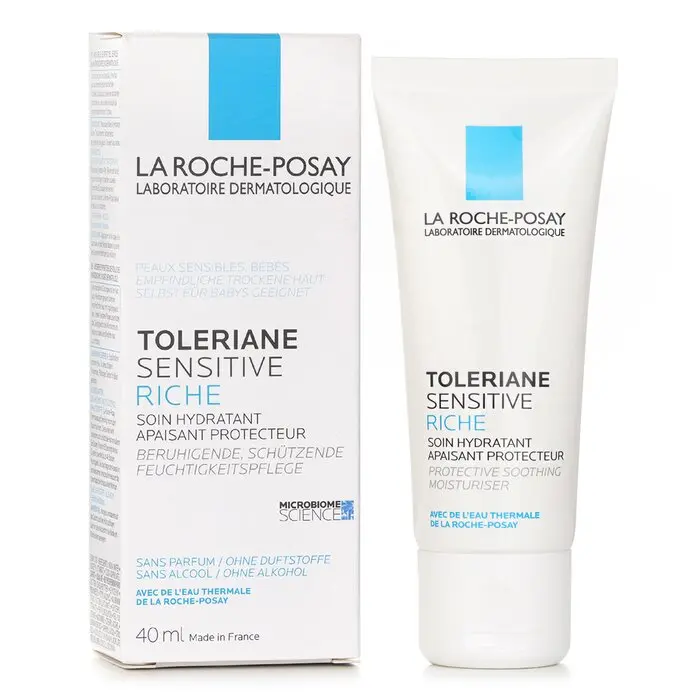 La Roche Posay Toleriane Sensitive Riche Facial Moisturizer - Fragrance-Free, Hydrating, With Shea & Glycerin, 40ml/1.35oz, Repair