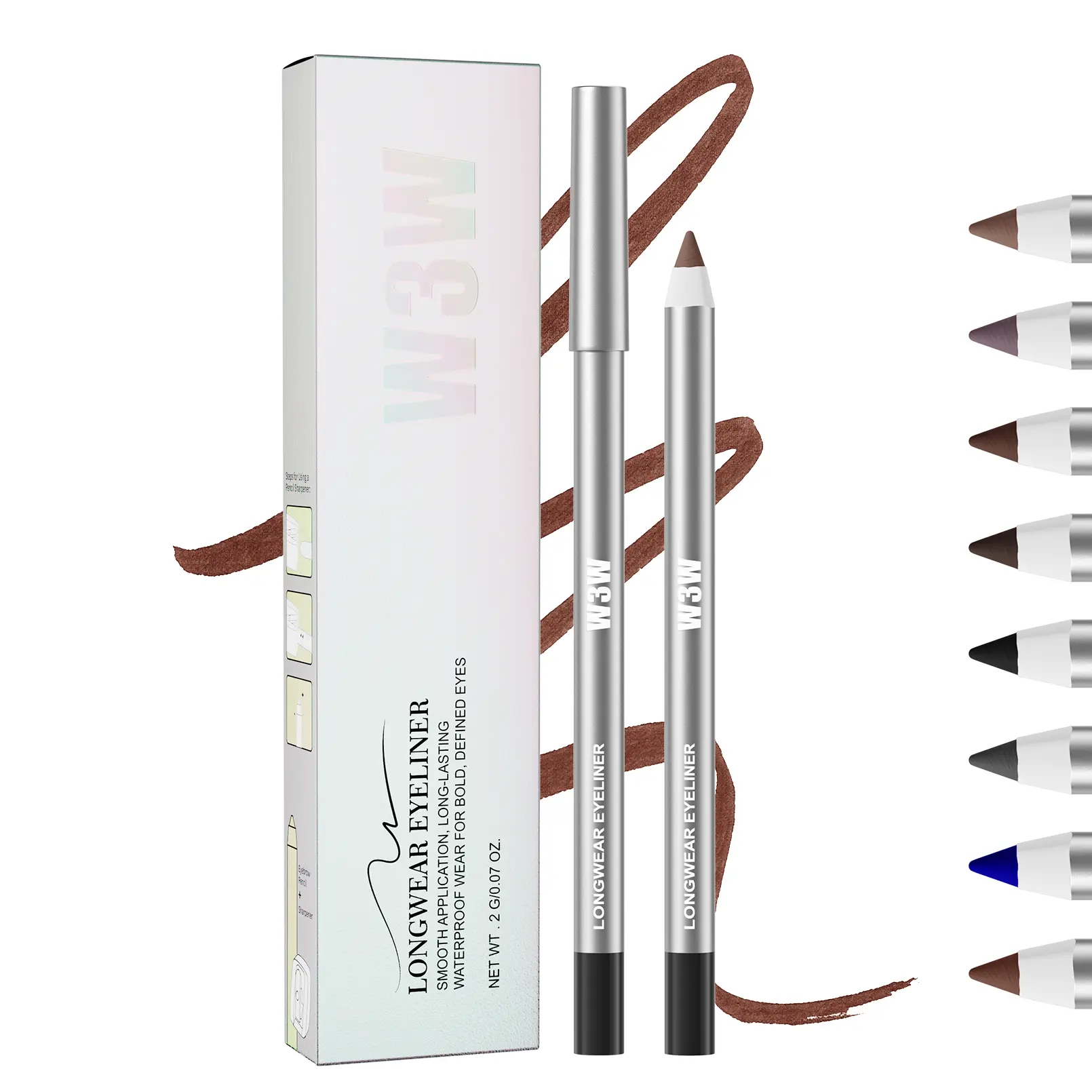 Waterproof Gel Eyeliner Pencil with Ultra Smooth CreamyGlide, Smudge Proof and Transfer Resistant Formula forInner & Outer Lash Line Definition, Precision Winged EyeMakeup and Natural to Bold Everyday Beauty Looks.