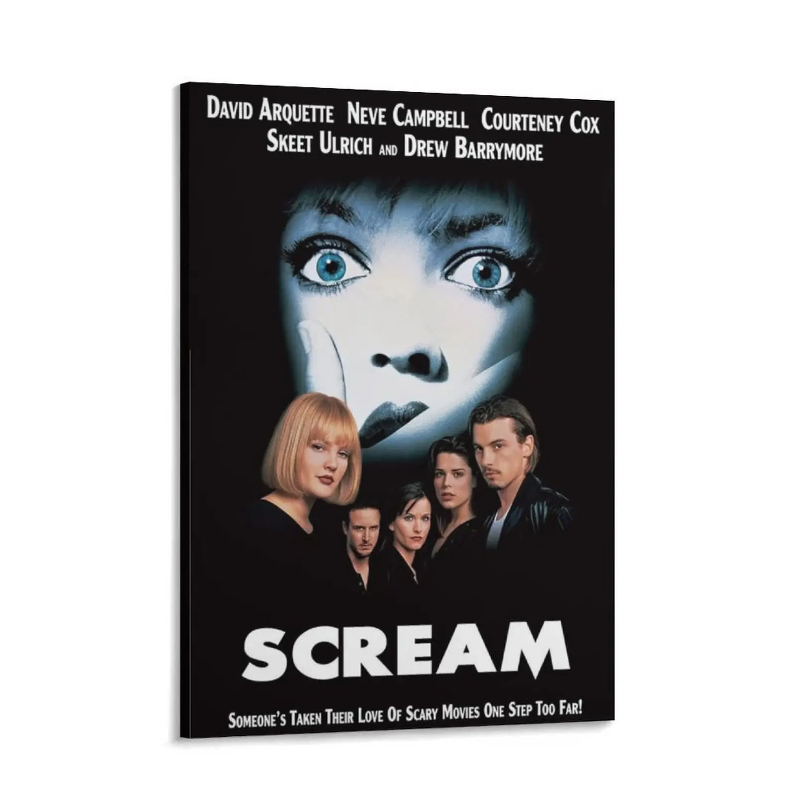 Wes Craven's 1996 Movie Scream HQ Vintage Art Canvas Print - Artistic Unique Room Decor, Boys Room Accessories, Decor Inspo Home Supplies Gift, Classic