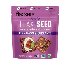 Cinnamon Flackers Organic Flax Seed Crackers, 5oz / 6-Pack Cinnamon Flackers Organic Flax Seed Crackers, 5oz / 6-Pack