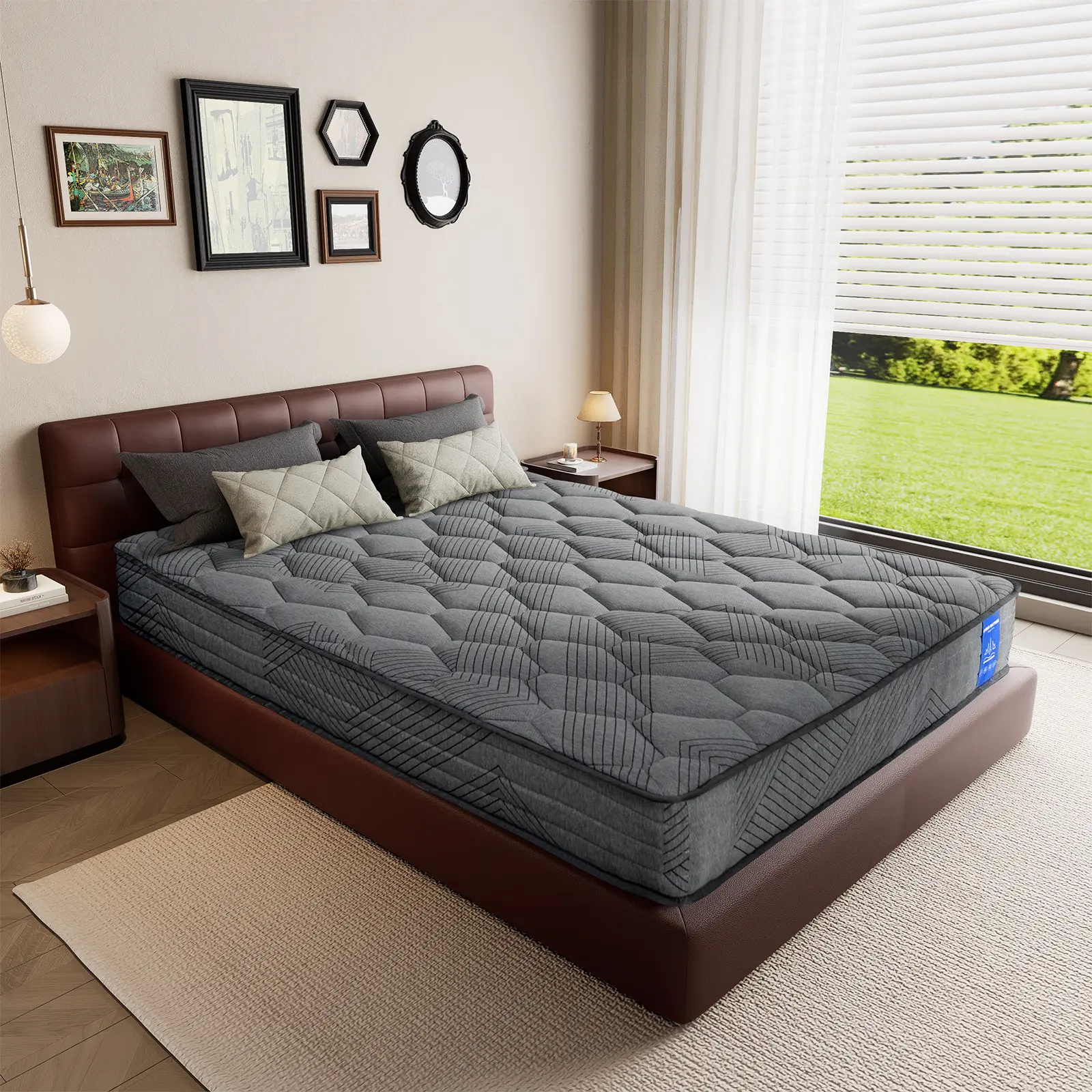 【Summerwins】12 Inch King Size Hybrid Mattress | Individually Wrapped Coils Memory Foam | CertiPUR-US Certified | Fiberglass Free | 10-Year Warranty