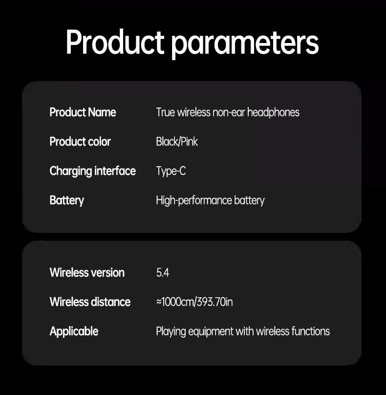 Acer OHR502 Bone Conduction Wireless Wireless Earbuds - New Model Over-Ear Design headset, Long Battery Life, Enhanced Audio Experience for Active Use gaming headset fast charge Electronic Headphone Pink