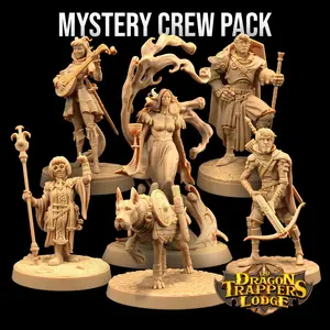 Mystery Crew Pack Shaggrid Scoober Fredrick Velmara Daphnedora | 32mm Scale | Miniature RPG Tabletop Mini Resin DnD Dungeons and Dragons