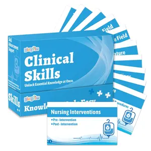 GISGFIM Clinical Skills Flash Cards Medical Nursing School Essentials Review Exam Flash Cards Double-Sided Professional Study Tool School Supplies & Gifts for Medical Students Test Prep