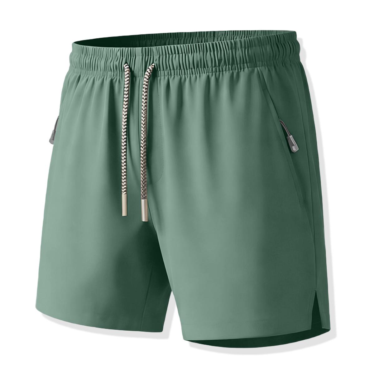 Women’s shorts—fashionable, comfortable, breathable, quick-drying; slit-hem design with drawstring and zippered pockets; basic women’s bottoms; women’s athletic shorts