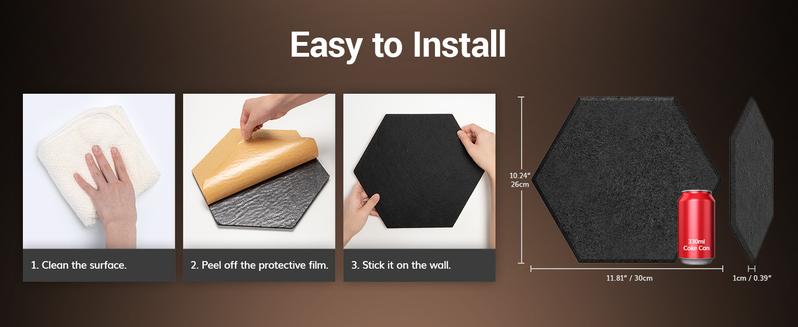 TONOR High-Density Soundproof Panels, Black Acoustic Panels for Studio, Office, and Home Use,Waterproof & Odorless, 100% Polyester Fiber TONOR High-Density Soundproof Panels, Black Acoustic Panels for Studio, Office, and Home Use,Waterproof & Odorless, 100% Polyester Fiber