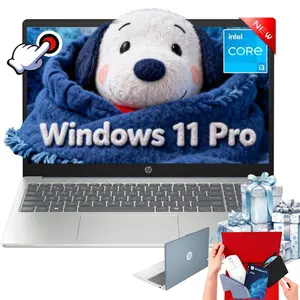 HP 15.6 Touchscreen Laptop Computer - 32GB RAM, 512GB SSD, Windows 11 Pro, FHD Anti-Glare, Intel Core i3-N305, Intel UHD Graphics, Copilot AI, Long Battery Life, Business Laptop for Work & Students,Bundle Accessory
