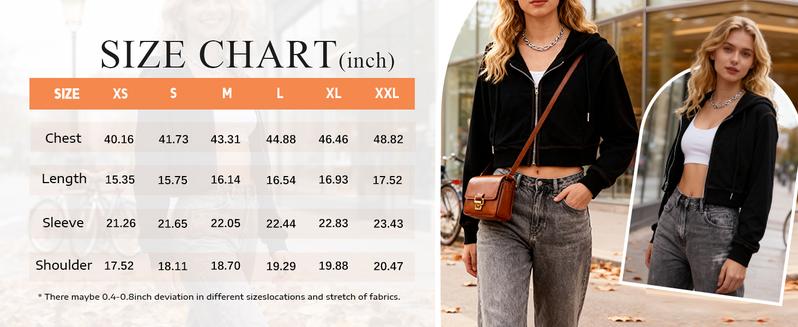 WoodBerry Women's Short Hooded Sweatshirt Y2K Colorblock Zip Pullover Top - Stylish Cropped Long Sleeve Jacket with Pockets - Fit Comfortable Cotton Material for Casual Outings