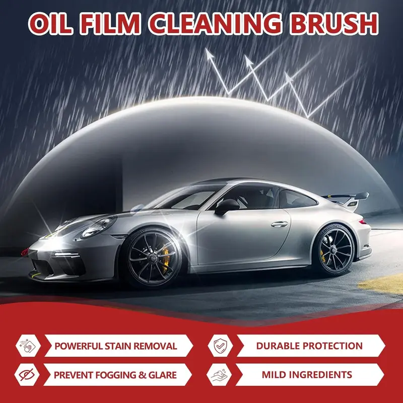 Product Introduction of QIFOR Automotive Handheld Oil Flmr Cream,Glass DecontaminationWithoutTraces,Window Oil Film Cleaning,FastCleaning, CompactAnd Easy To Cary-100g Degreaser Cleaner 5