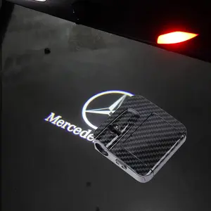 2pcs for Benz LED Car Door Projector Light - 30+ Brands Available, HD Wireless Sensor Welcome Lamp