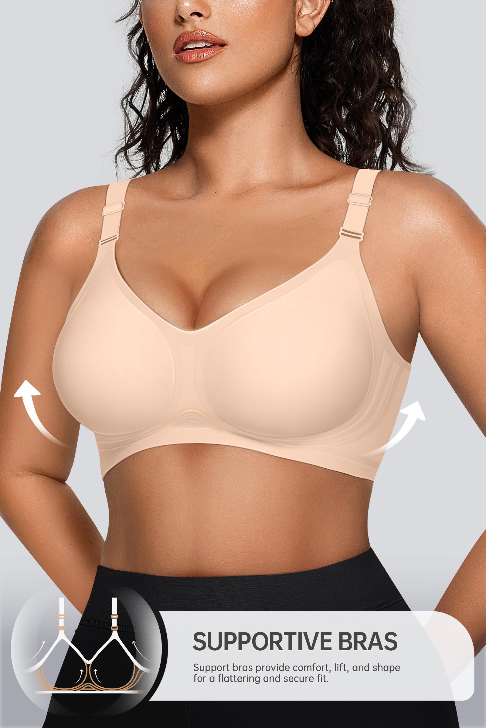 OEAK 2pcs Seamless Women's Bra with Soft Support Wireless and Full Coverage Available in Regular and Plus Sizes