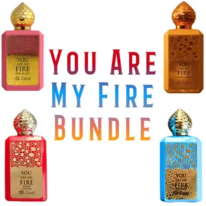 You Are My Fire Bundle | You Are My Fire Unisex | You Are My Fire Rouge Unisex | You Are My Fire Pink Blush Women | You Are My Fire Miracle Kiss Women | 100 ML (3.4 FL OZ) Eau De Parfum By Zakat