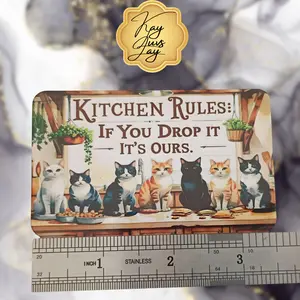 Cat Sublimated Fridge Magnet – Decorative Kitchen Magnet