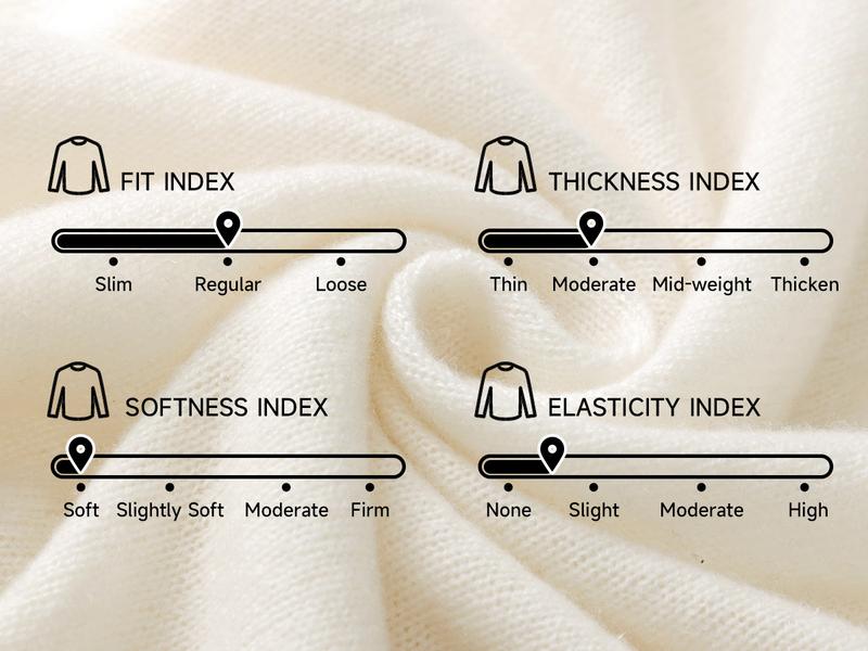 COMOBOCA 100% Cashmere Womenswear Tops, Long Sleeve Regular Fit Knitwear Sweater for Cozy Winter, Lightweight & Figure-Flattering Design, Soft Luxurious Feel