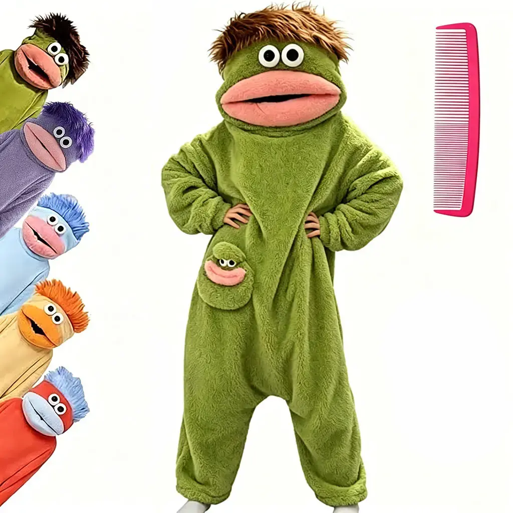 Adult Oversize Cute Monster Wearable Blanket Hoodie - Soft, Warm Pullover Home Loungewear Onesie, Halloween Party Costume Home Essential