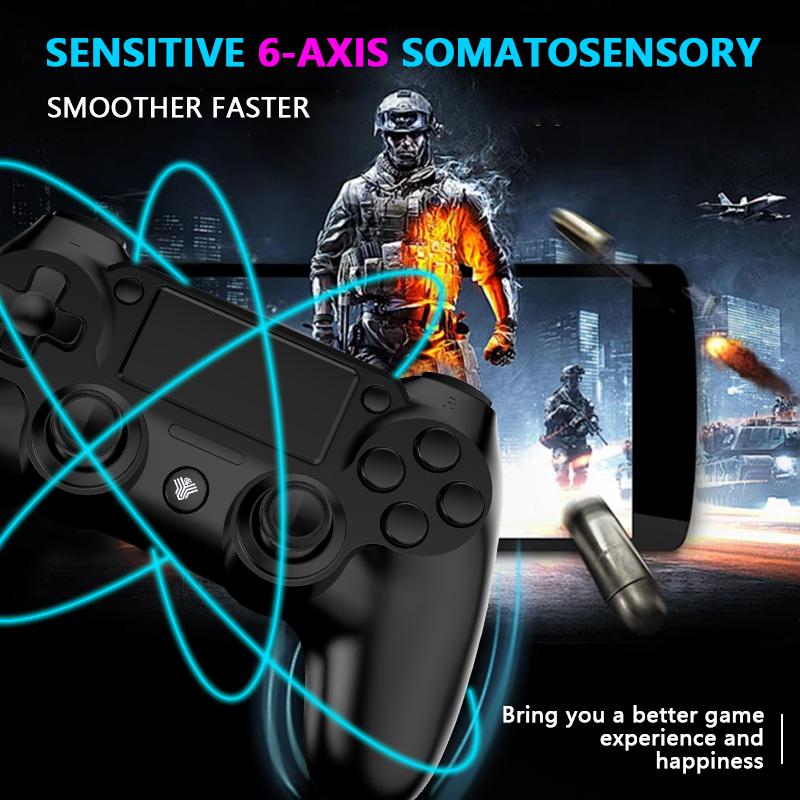 Wireless PS4 Multi-Platform Game Controller for PS4/PC/Android/iOS, With Double Vibration, Six Axis Gyro, Touch Pad, Speaker, Gamepad For playstation Wireless PS4 Multi-Platform Game Controller for PS4/PC/Android/iOS, With Double Vibration, Six Axis Gyro, Touch Pad, Speaker, Gamepad For playstation