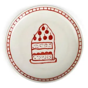 Ceramic Dessert Plates - Celebration , 7 Inches - Set of 4