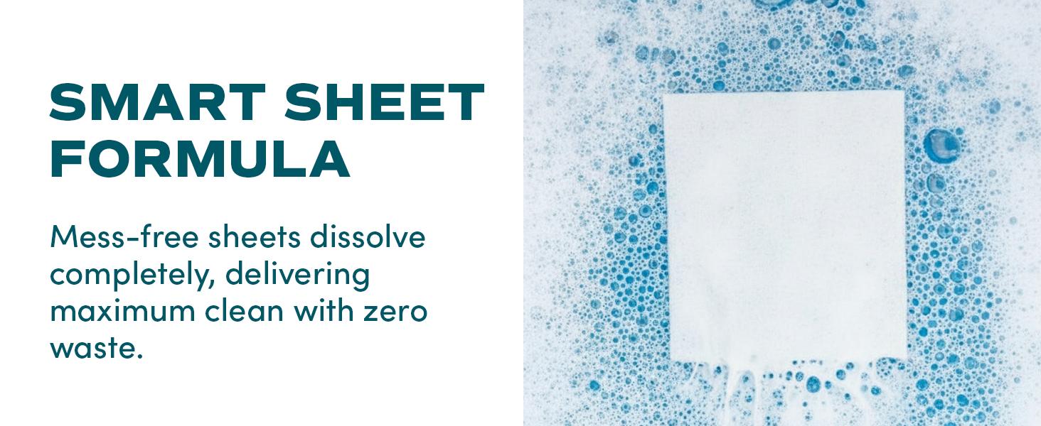 Zero Trace Eco-Friendly Dishwasher Detergent Sheets Unscented - 38 Plant-Based Sheets for Efficient Cleaning & Eco-Friendly Home Care - Ultra Concentrated PROTECH Formula - No Residue, Non-Toxic, Plastic-Free Packaging - Household